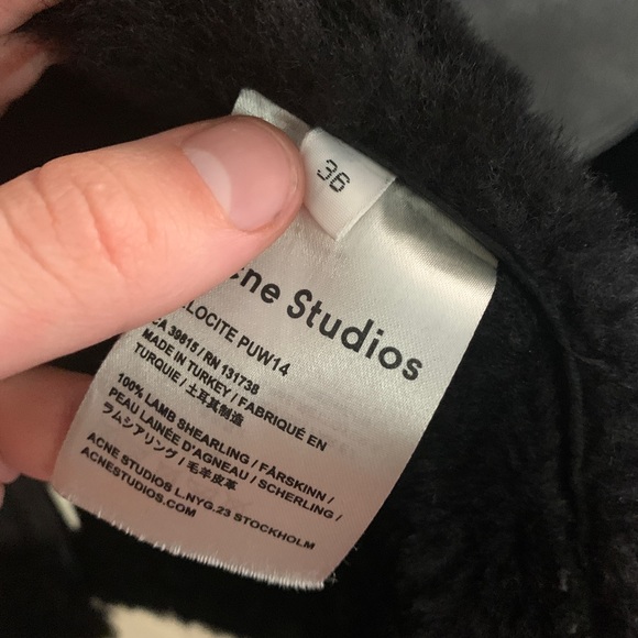 ACNE studios authentic Sherpa leather biker jacket - 36 - medium - Picture 7 of 16